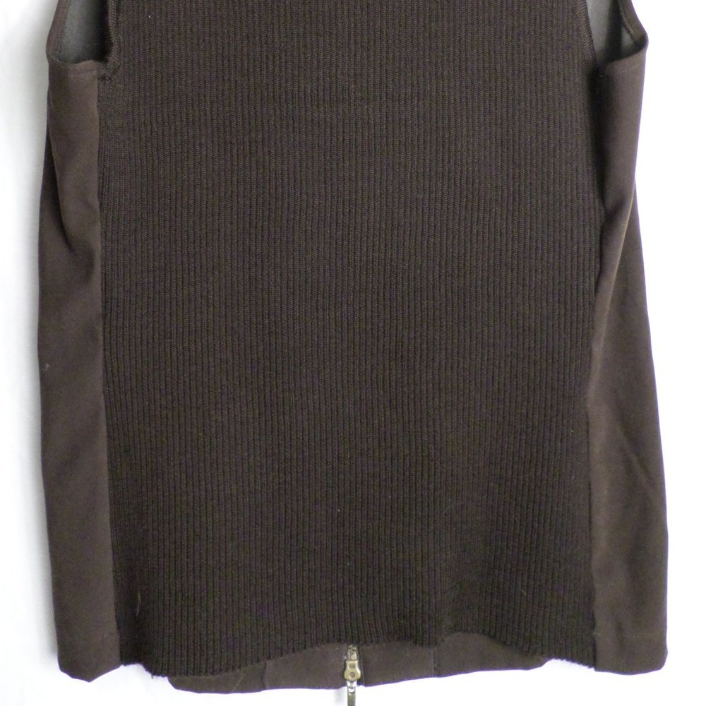 Notations Clothing Co Short Sleeve Zip up Brown Soft Collared Jacket - Picture 6 of 8